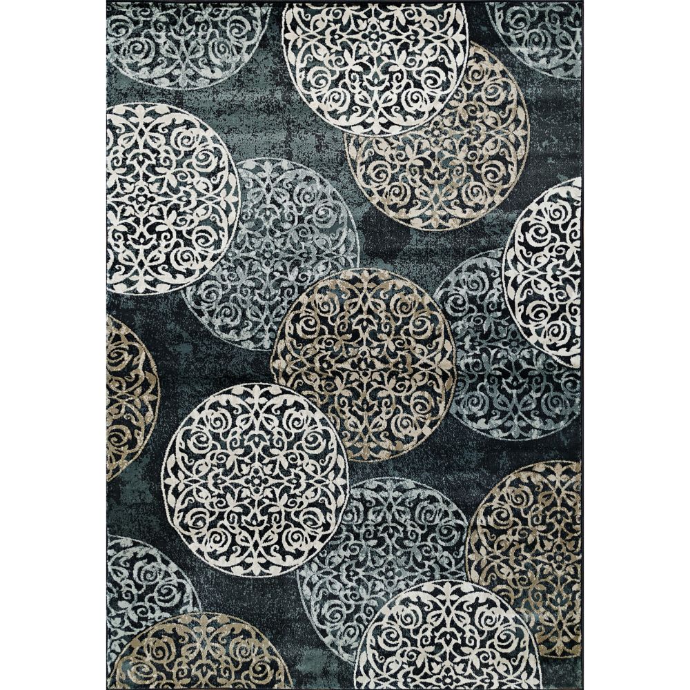 Dynamic Rugs 985014-997 Melody 2 Ft. X 3.7 Ft. Rectangle Rug in Blue